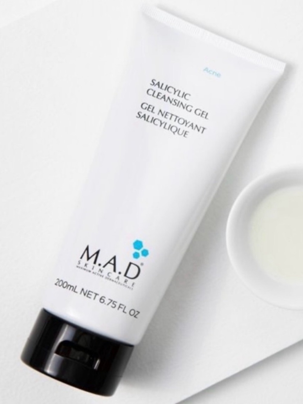 M.A.D Skincare Salicylic Cleansing Gel - White Bottle